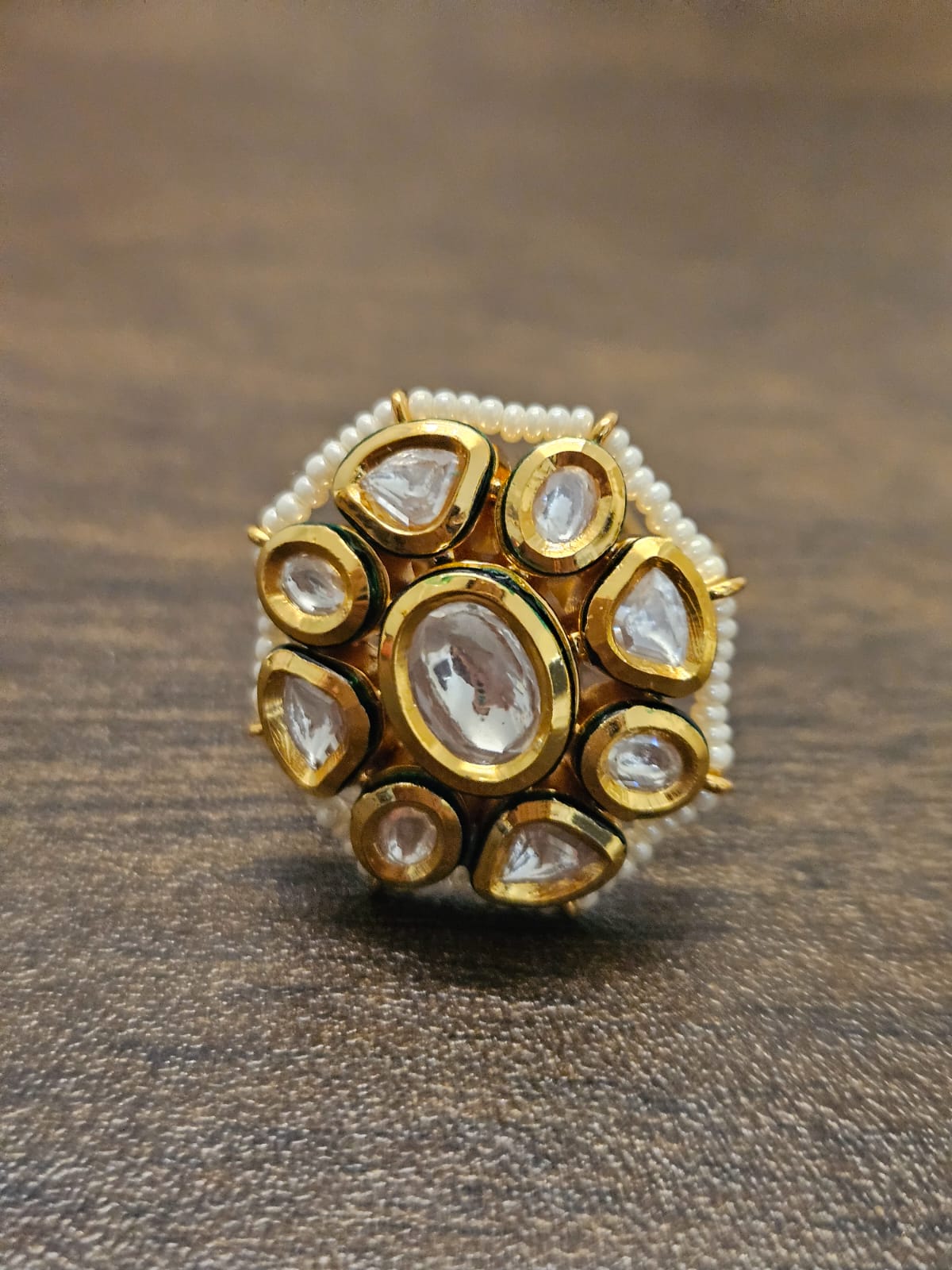 OVAL KUNDAN FLOWER