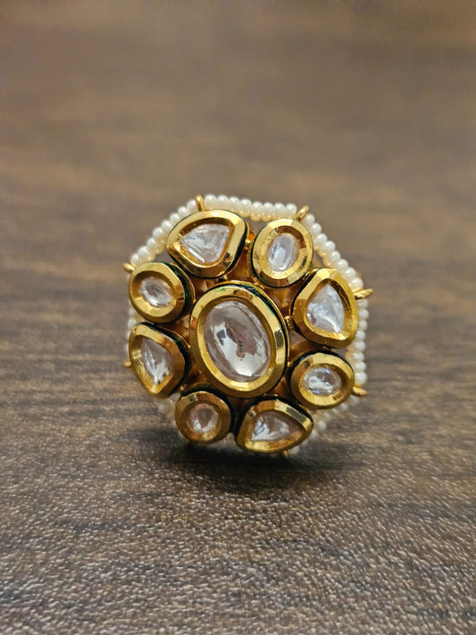 OVAL KUNDAN FLOWER