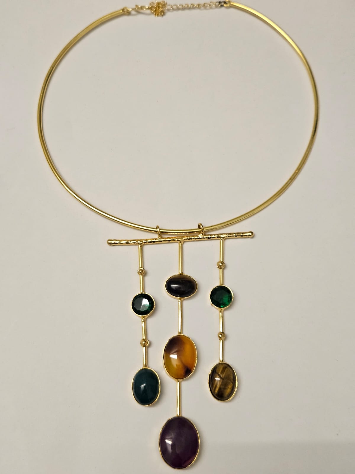 AGATE DROPS STIFF CHAIN