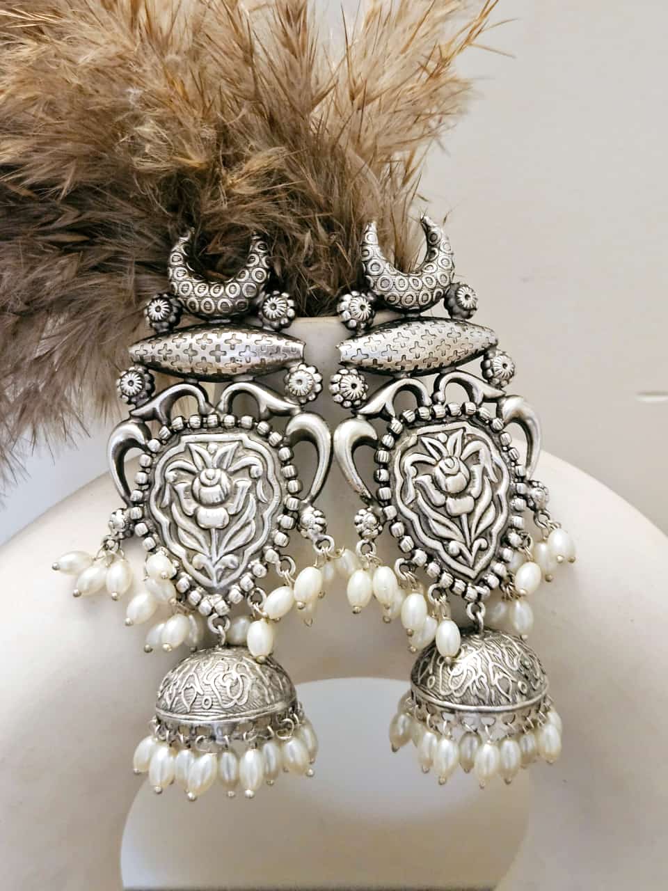 CHAAND JHUMKA WITH MOTI