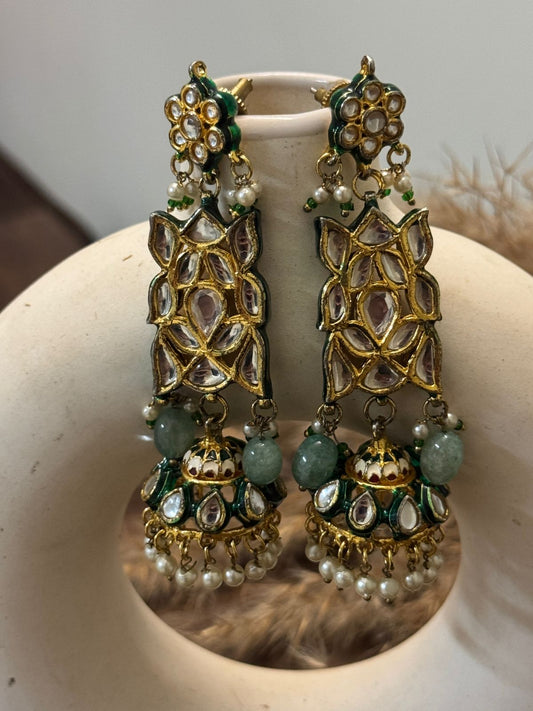 GREEN BEADS KUNDAN