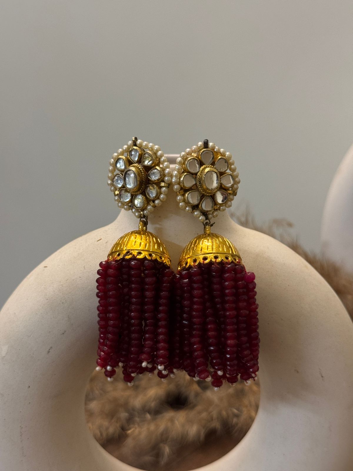 KAASHNI MAROON JHUMKI