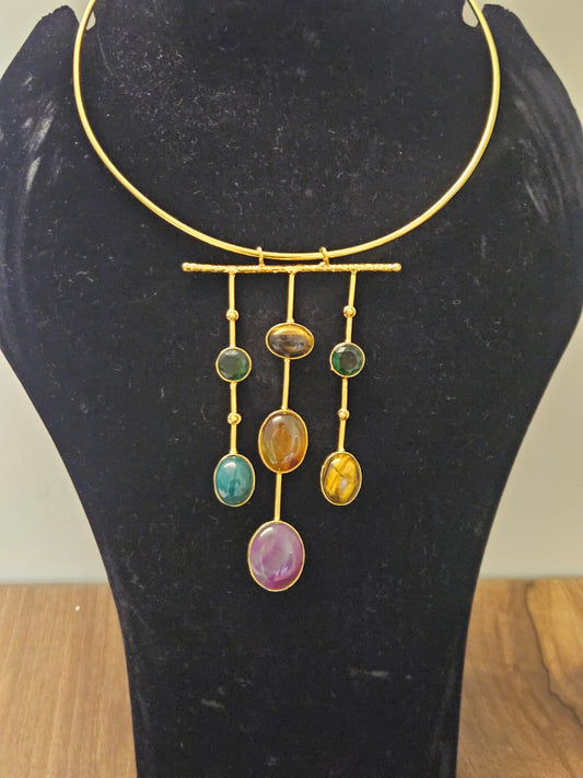 AGATE DROPS STIFF CHAIN